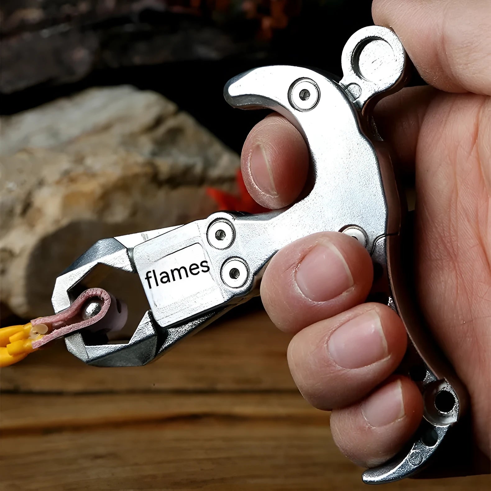 Zinc alloy two-axis archery and harpoon fishing release aid with clip
