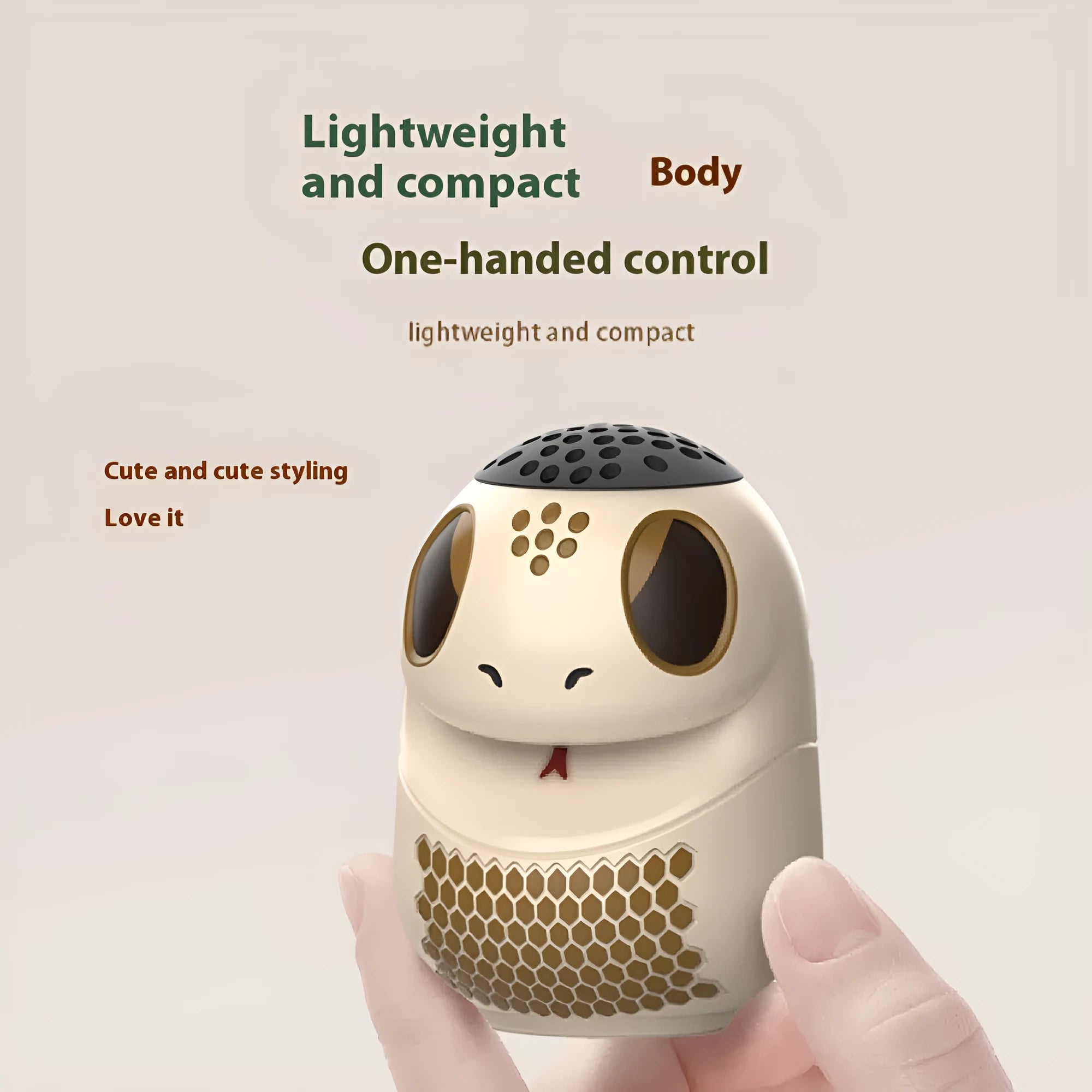 TK900 white cartoon Bluetooth speaker with lighting effects showing waterproof construction