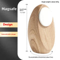 Creative MagSafe magnetic phone holder wireless charger in walnut resin finish on desk