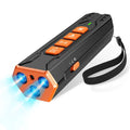 Three-head ultrasonic dog trainer device in ABS plastic with handheld remote design