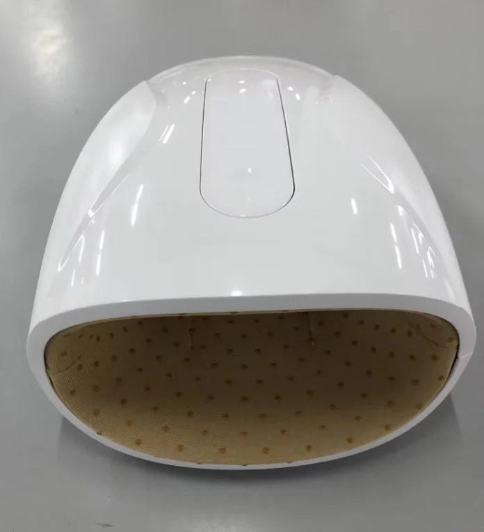 Electric mouse hand massage instrument with heating function, white colour, compact size 24x13cm