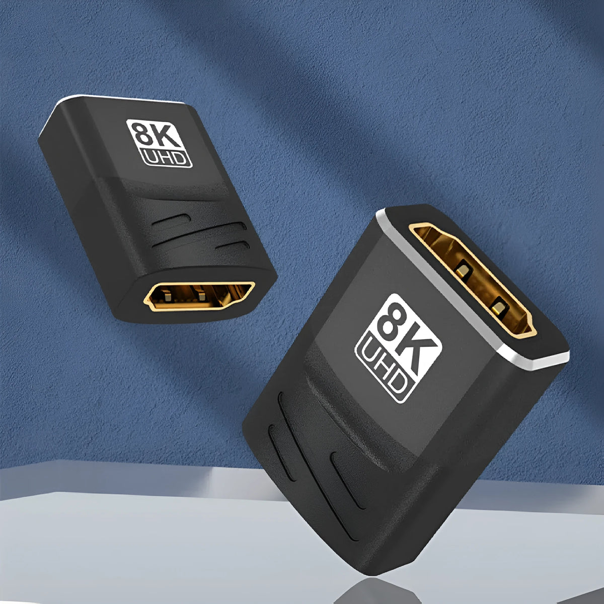 8K HDMI interface converter male to female with gold-plated connectors and PVC cable, 1m length