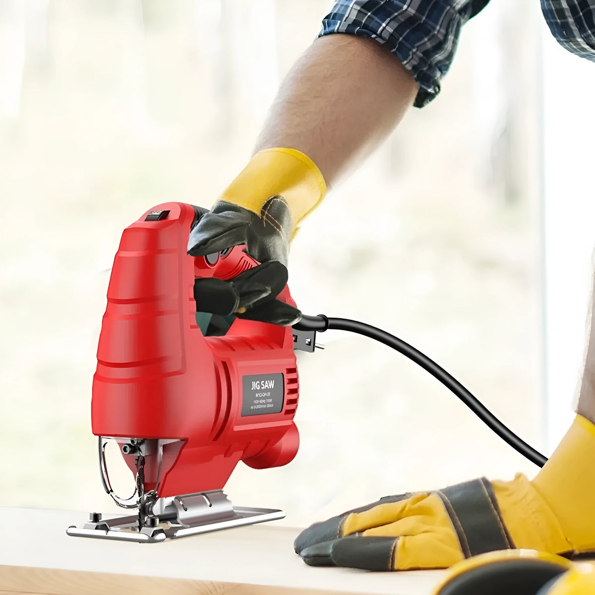 55 type electric scroll saw hand-carrying multifunctional woodworking saw with 10 blades and plastic box