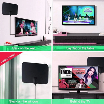 Mini HDTV indoor antenna for European and American digital TV with black box packaging