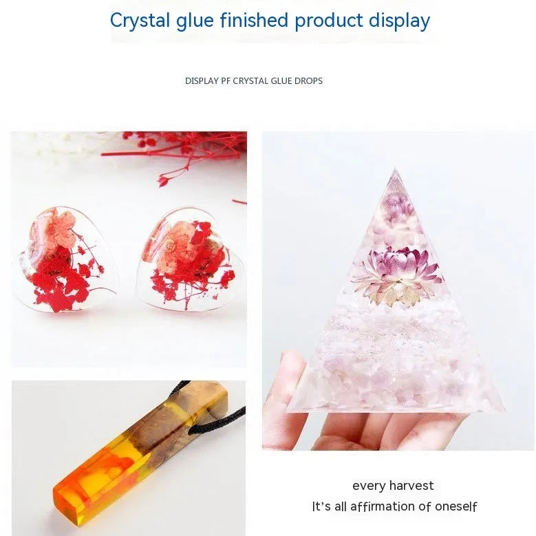 1kg bottle of crystal clear epoxy resin glue for DIY craft projects