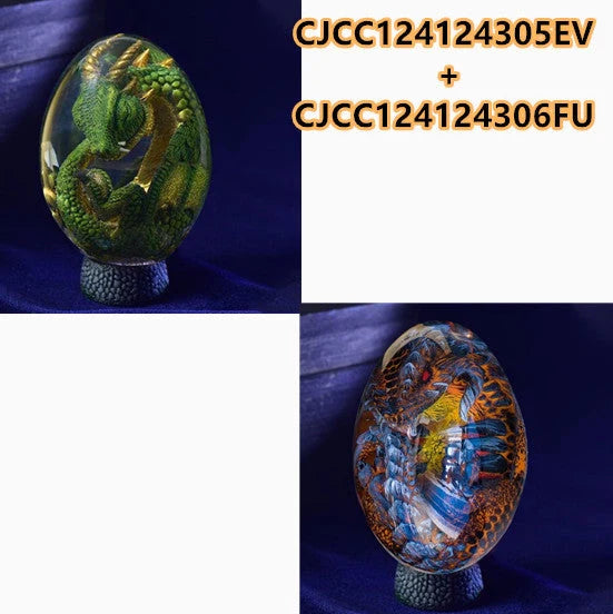Lava Dragon Egg Desktop Decoration Dinosaur Egg Resin Crafts in various colours and base options
