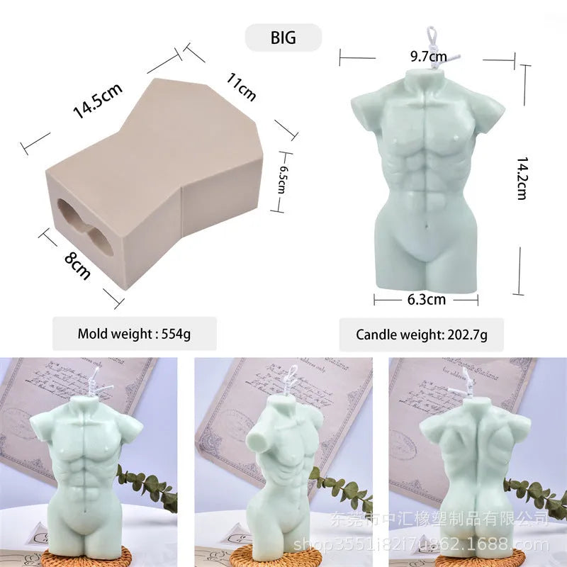Geometric silicone mould for wax crafts with 10cm and 14cm height sections