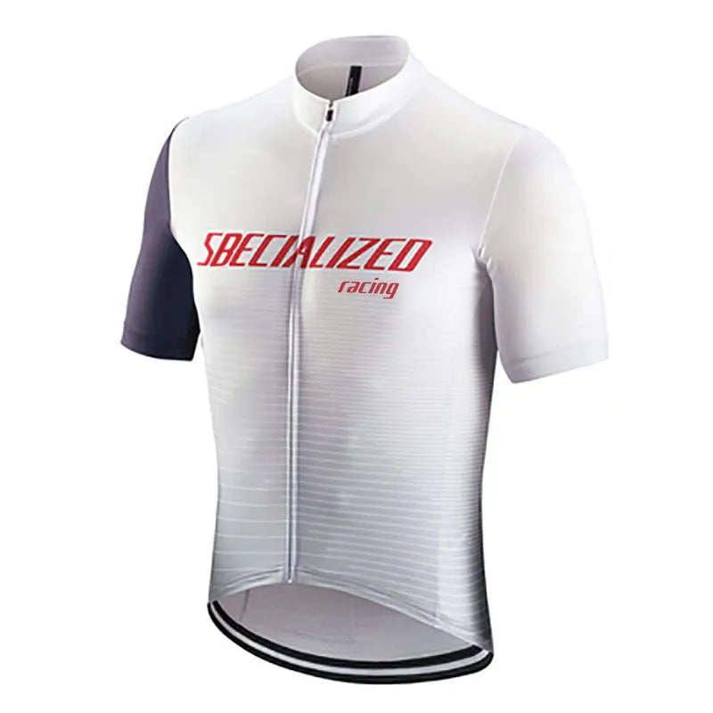 Summer men's mountain bike jersey suit with gel breathing pad in multiple colours on cyclist