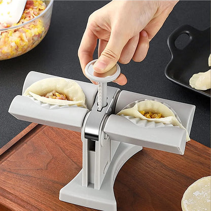 Double head dumpling mould for quick and easy dumpling making