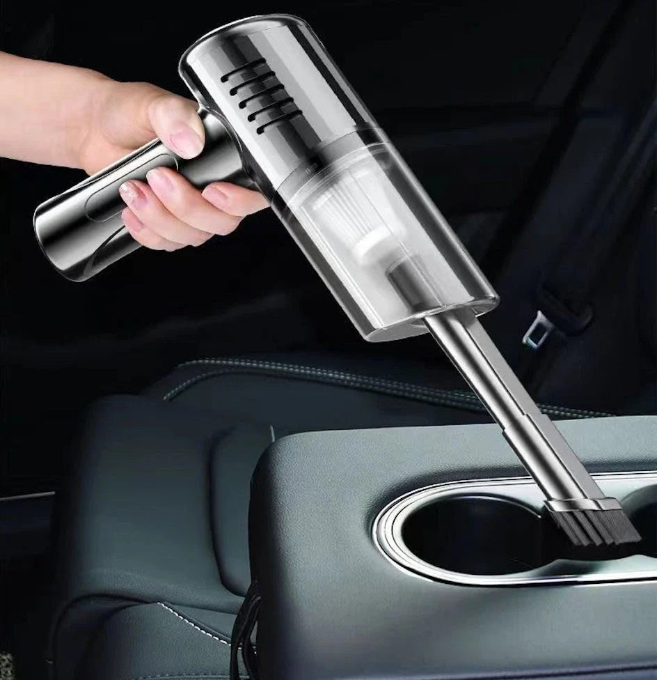 A compact, powerful car vacuum cleaner with dual-use capabilities for efficiently removing pet hair and cleaning up messes in your vehicle.