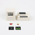 Transparent mechanical keycap with retro Macintosh styling in white colour option