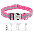 Adjustable polypropylene dog collar with plastic buckle in three colour options