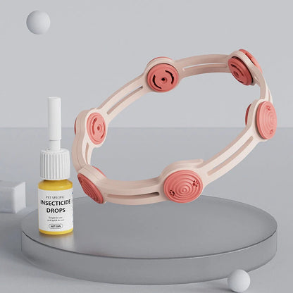 Adjustable pet insect repellent collar with natural essential oils for flea and mosquito protection