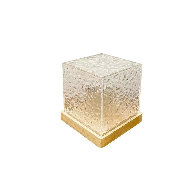 LED water ripple projection night light with crystal refraction and remote control