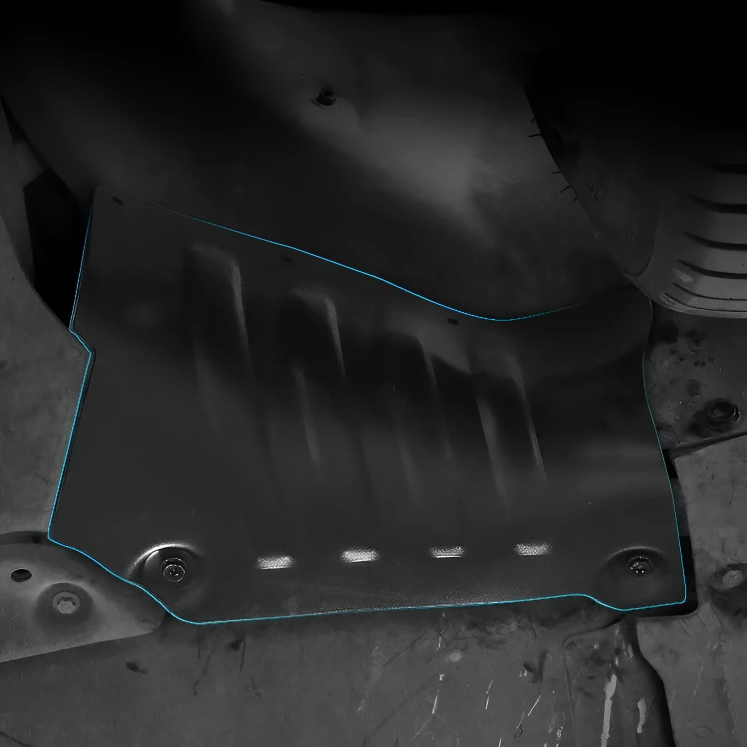 Manganese steel coolant pipe guard for Tesla Model 3 and Model Y chassis protection