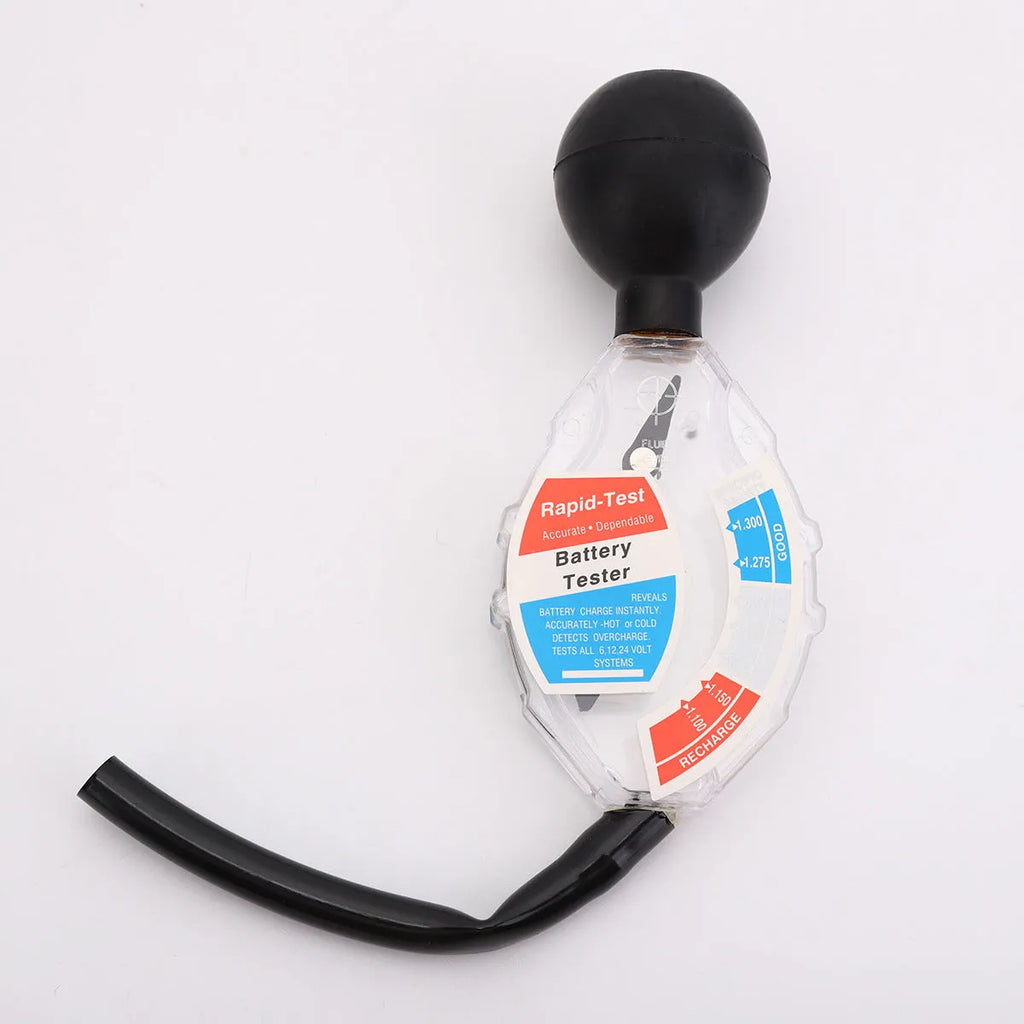 Liquid hydrometer densitometer tool for battery electrolyte testing with suction mechanism