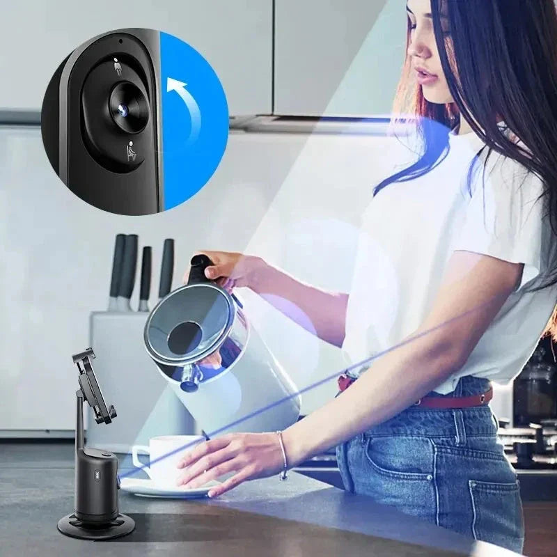 Hands-Free Smartphone Gimbal with AI Face Tracking for Smooth Video Stabilization and Professional-Grade Content Creation