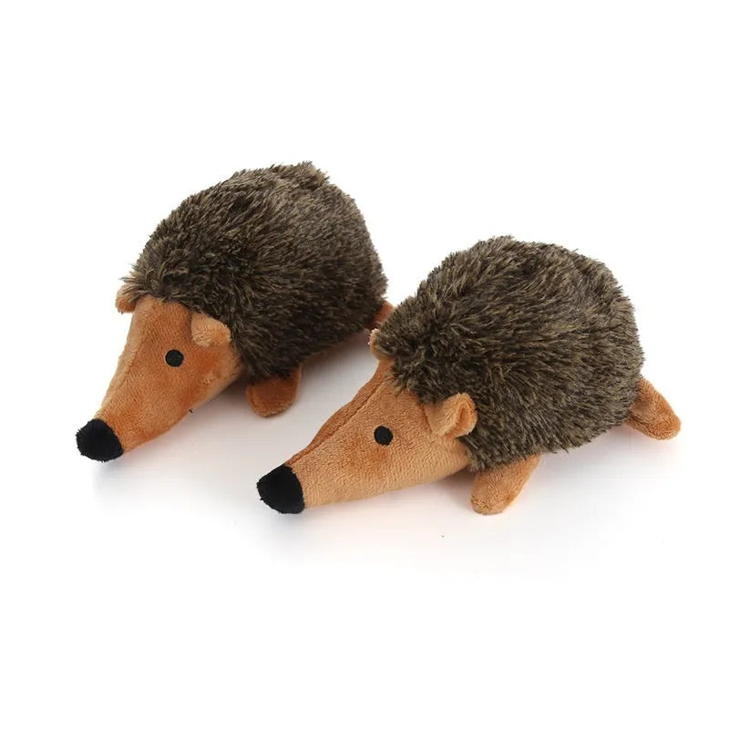 Cute hedgehog-shaped bite-resistant washable plush dog toy 20cm for small and medium dogs