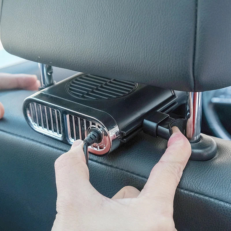 Magnetic car cooling fan with adjustable speeds and USB charging