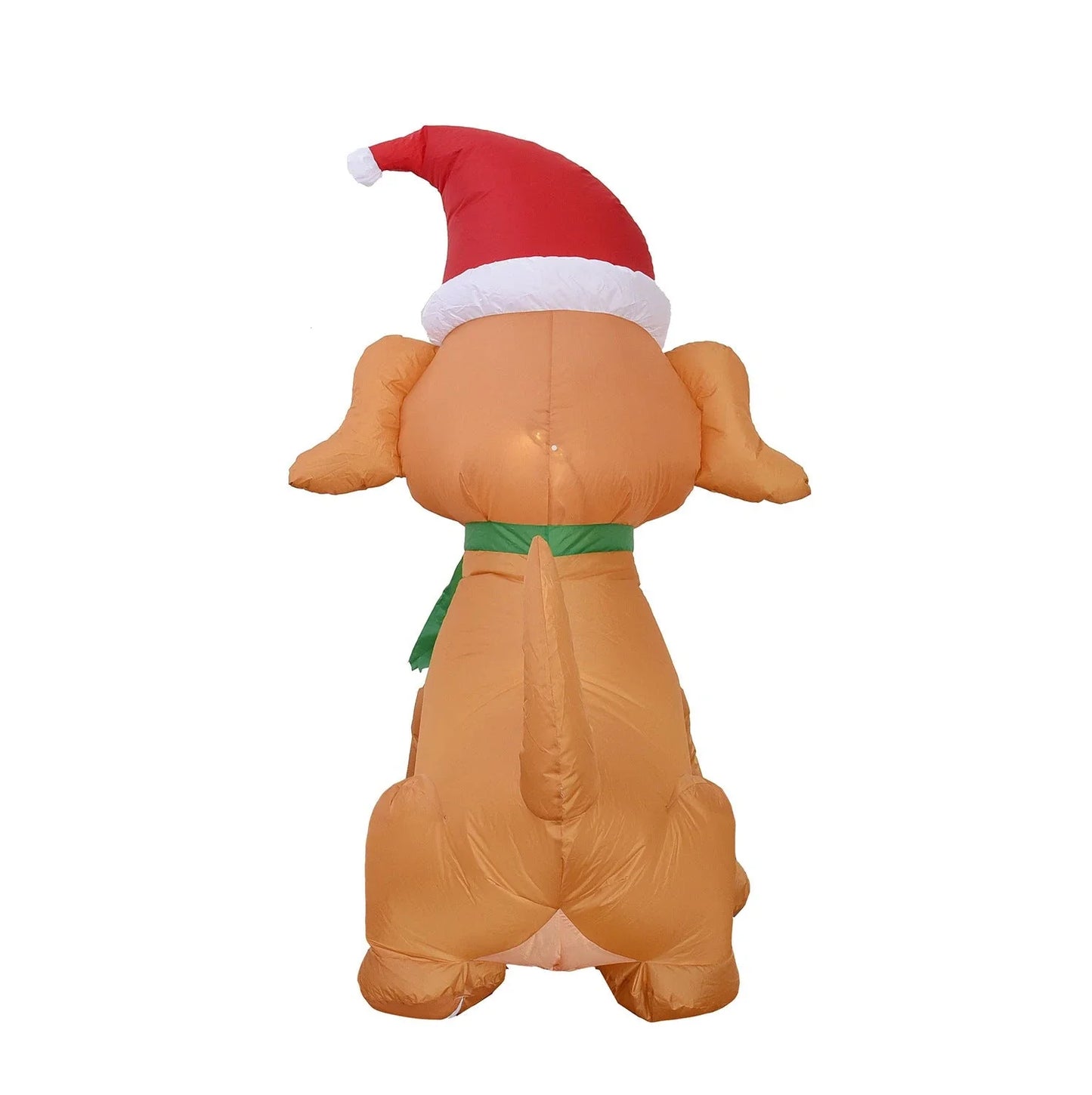 Inflatable Santa Bear Christmas Decoration with LED Lights, Festive Outdoor Holiday Display