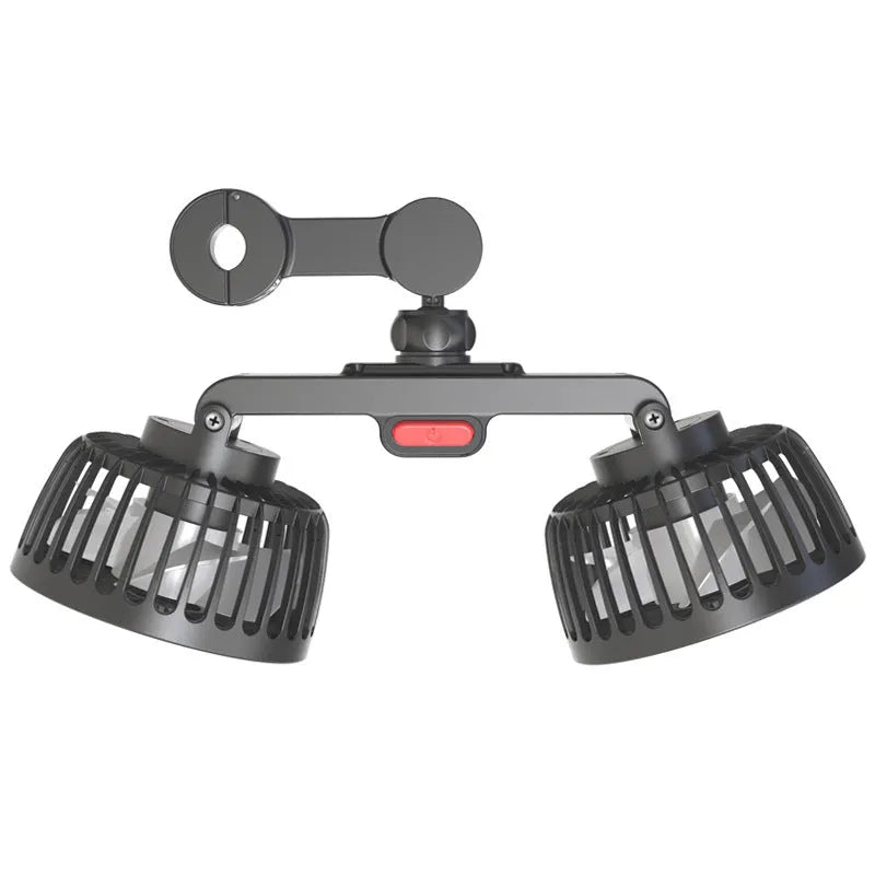 Black car USB rear pillow single head fan model F4207 with adjustable wind direction