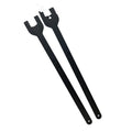 Land Rover fan wrench set showing 36mm and 40mm alloy steel spanners for coupler adjustment