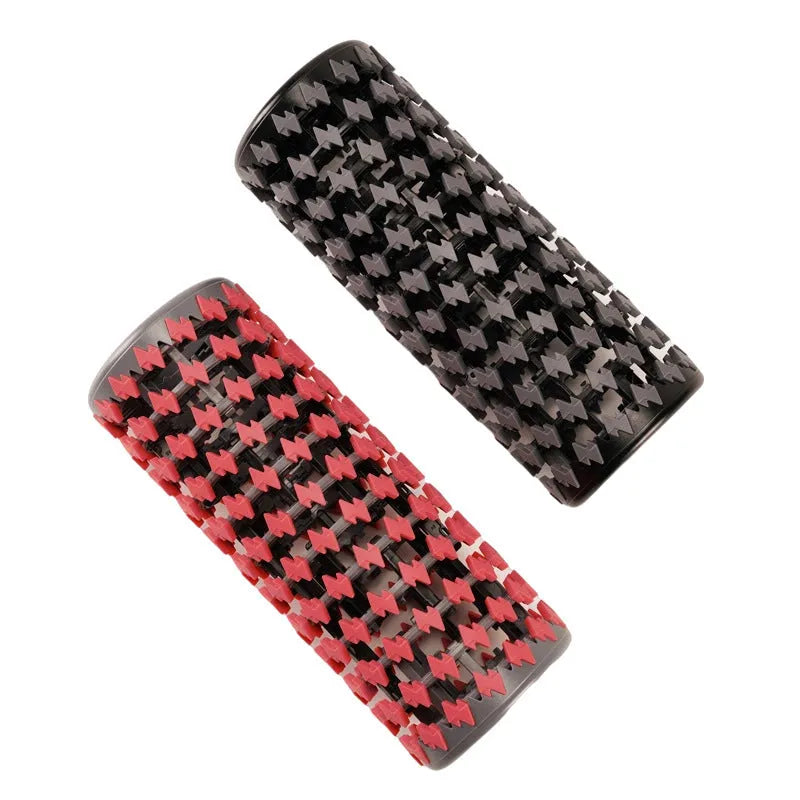 Adjustable telescopic foam roller in red, black, pink or yellow for muscle recovery massage