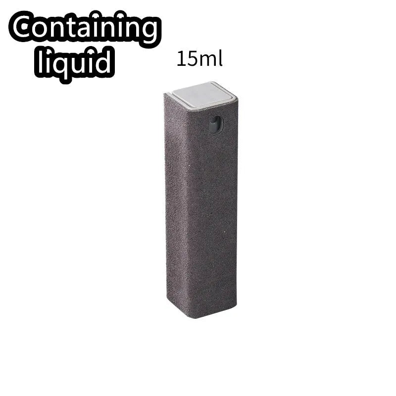 15ml square tube phone screen cleaner spray bottle with protective case in blue, grey, light blue, orange, pink or purple