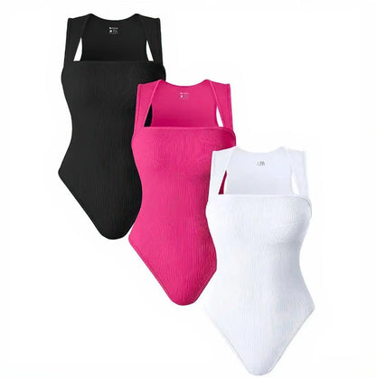 Square neck sleeveless slim fit jumpsuit in various colours for summer wear