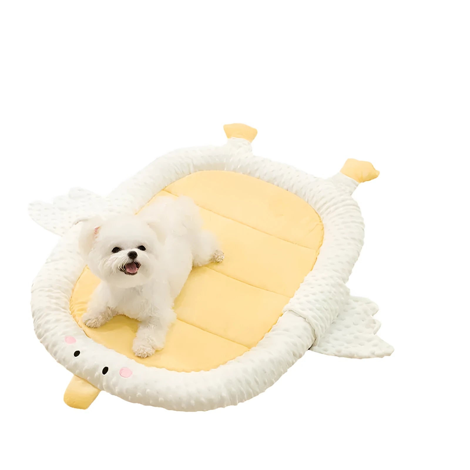 Bedsure grey orthopedic dog bed with waterproof cover shown in a large size for dogs.