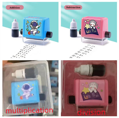 Math Roller Stamp for addition, subtraction, multiplication, and division practice