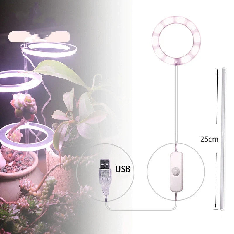 Full spectrum LED grow light for indoor plants with acrylic stick