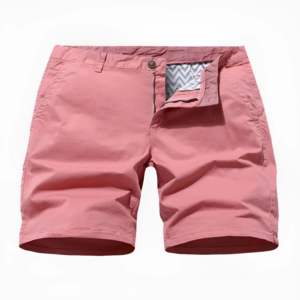 Men's denim workwear shorts with elastic waistband in straight leg design, available in multiple colours