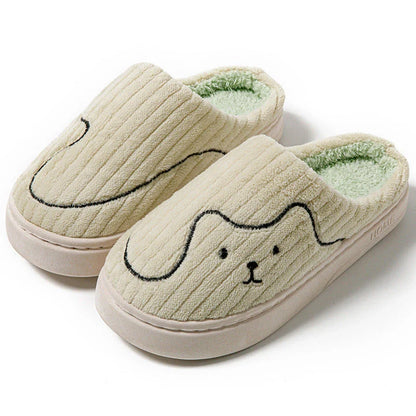 Cozy cat-themed slippers with plush uppers and non-slip rubber soles, available in a variety of vibrant colors