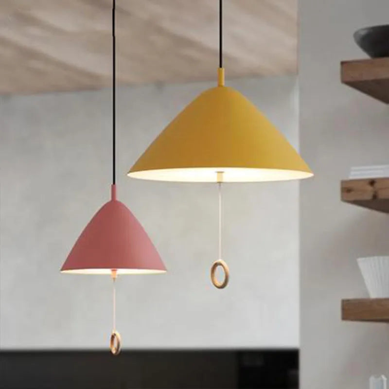 Nordic duplex creative restaurant chandelier pendant light in sand white colour, 40cm diameter