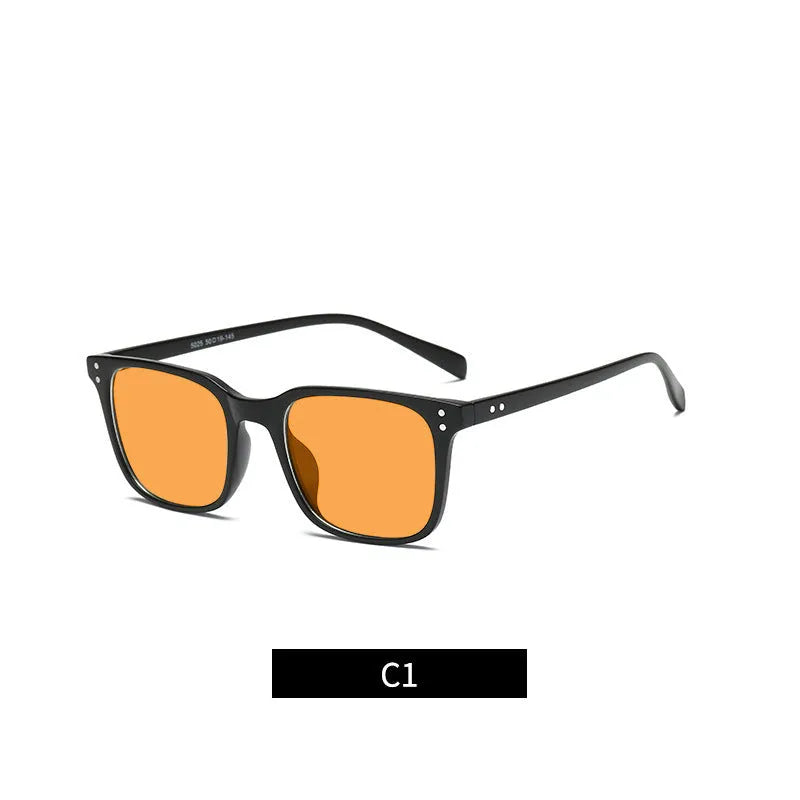 Orange lens anti-blue light glasses with TR90 frame in colour-changing 5025 model