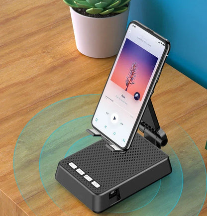 Wireless Bluetooth Speaker Stand with HD Microphone and Strong Sound Field for Live Broadcast on Desk