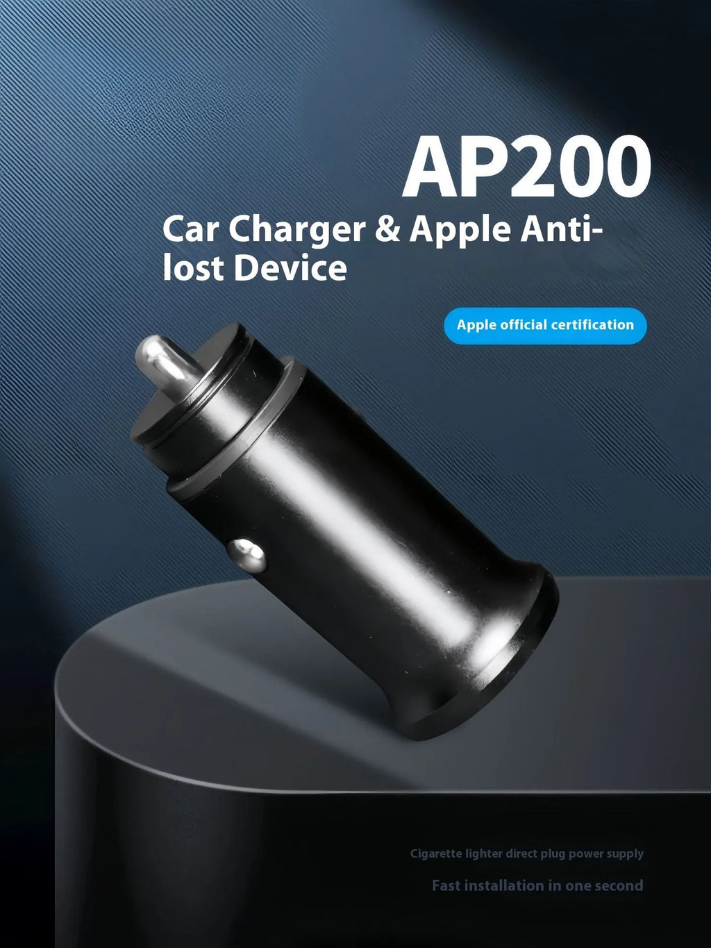 Black car charger GPS locator tracker device for vehicle security.