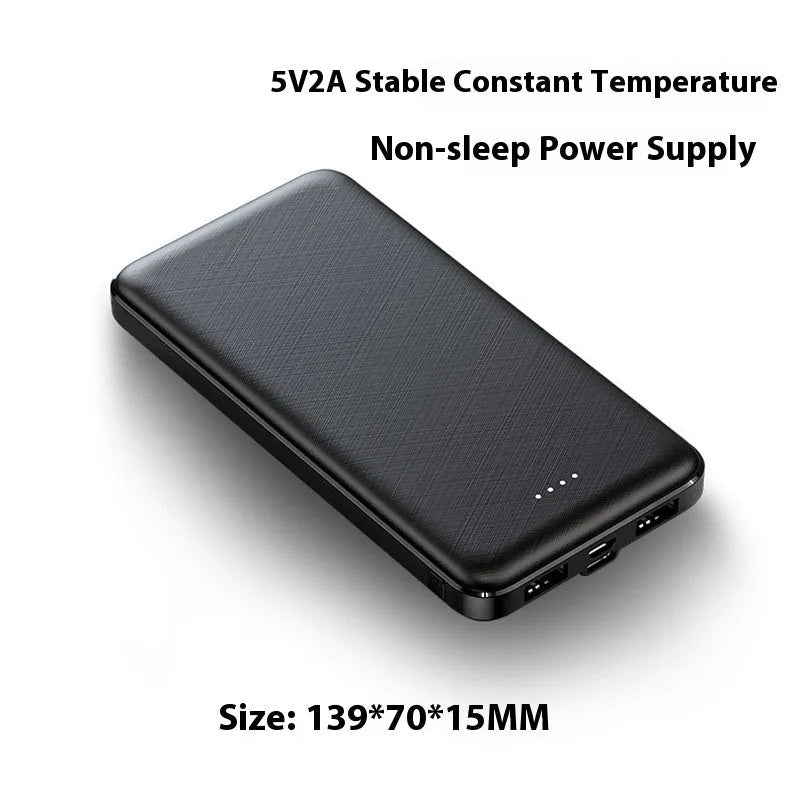 Black 20000 mAh power bank with multi-U port output and plastic shell