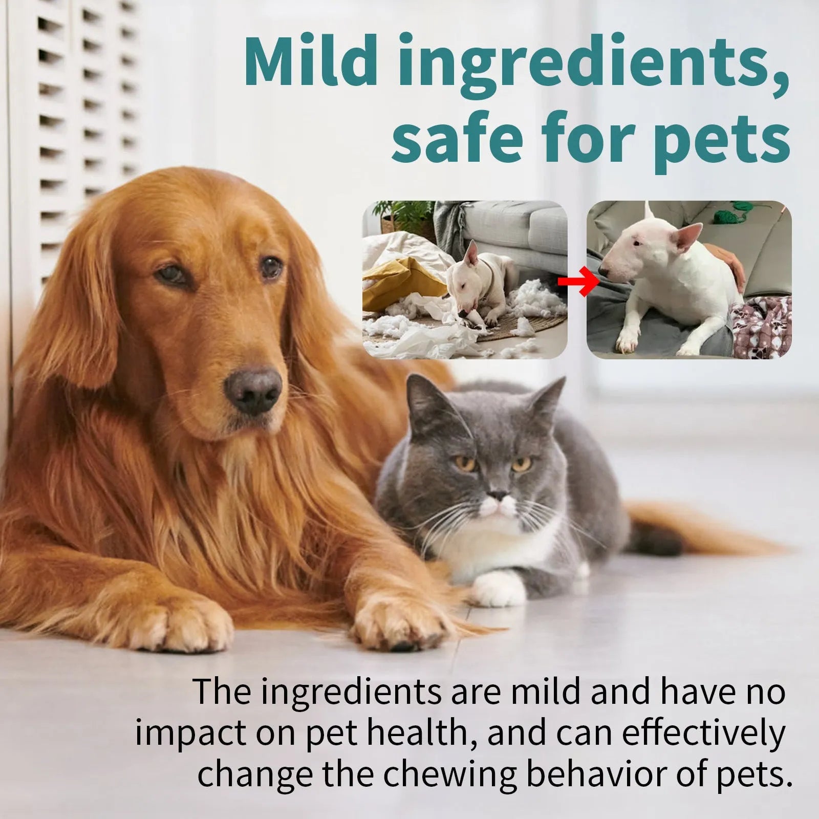 100ml pet correction chewing spray bottle for dog and cat scratching deterrent