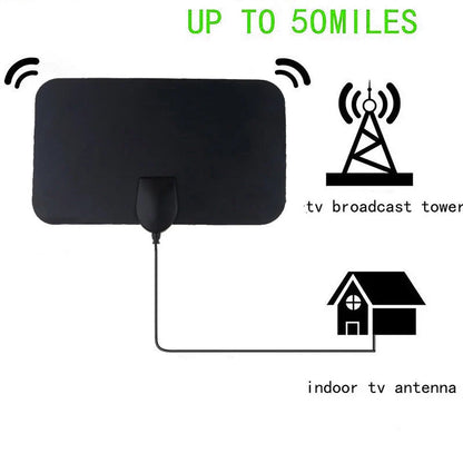 Mini HDTV indoor antenna for European and American digital TV with black box packaging