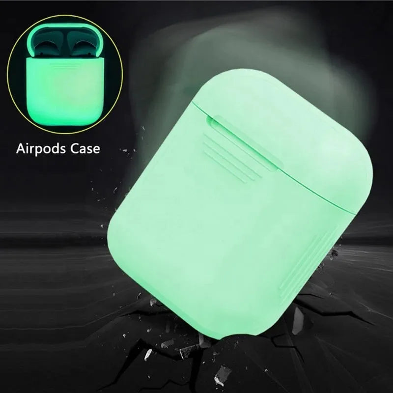 Luminous silicone flip-type protective case for AirPods