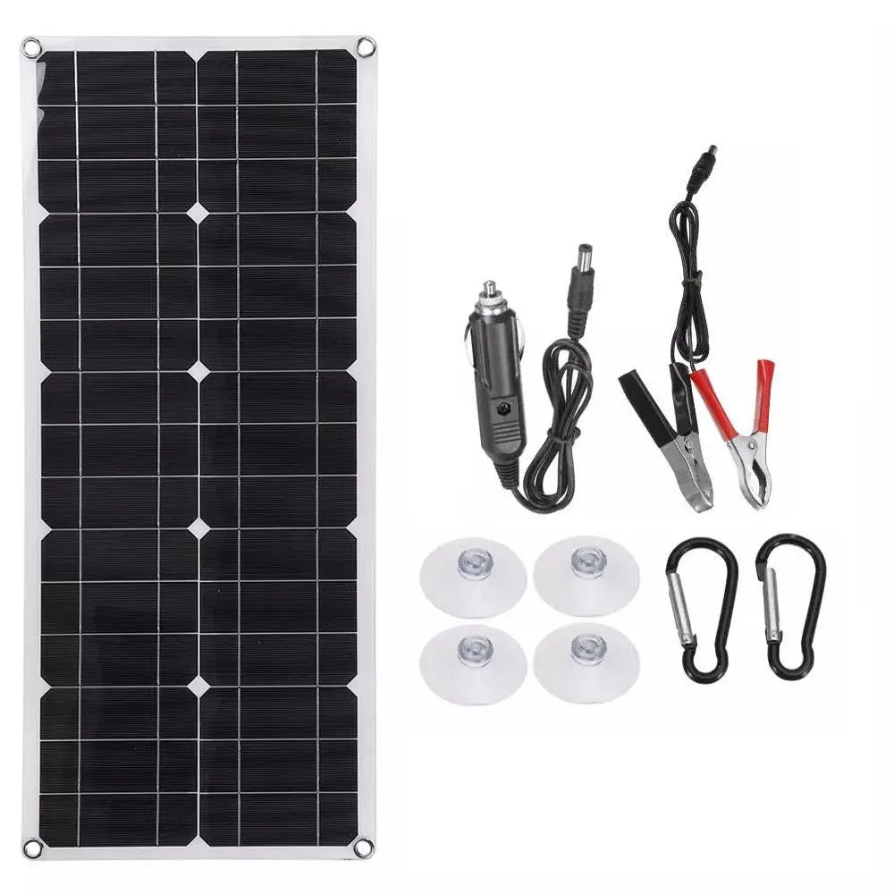 30W 18V semi-flexible solar panel for outdoor charging
