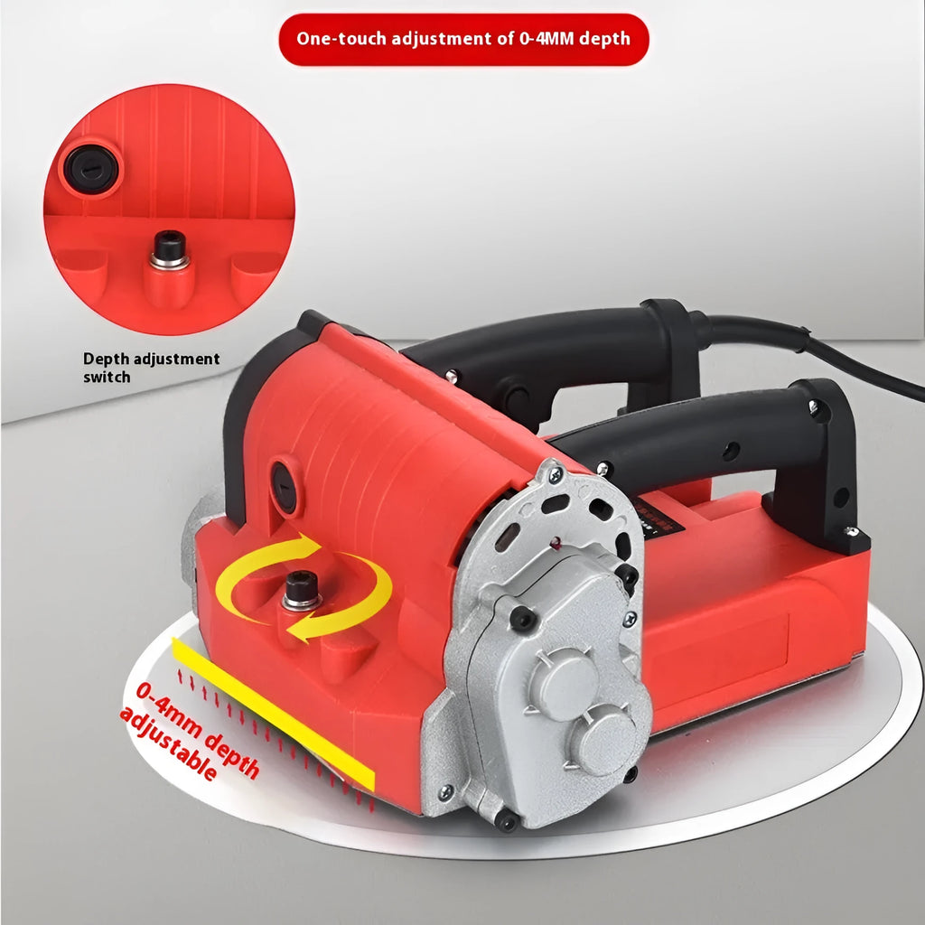 Wall planing machine with plastic housing, 3480W motor, 5mm depth, 82mm width