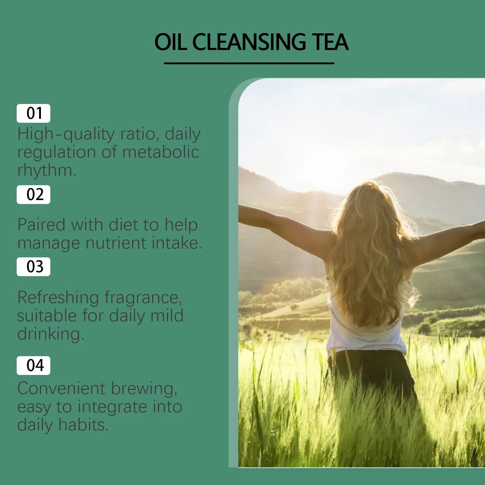 Googeer oil cleansing herbal tea pack with 20 individual tea bags containing wax gourd lotus leaf blend