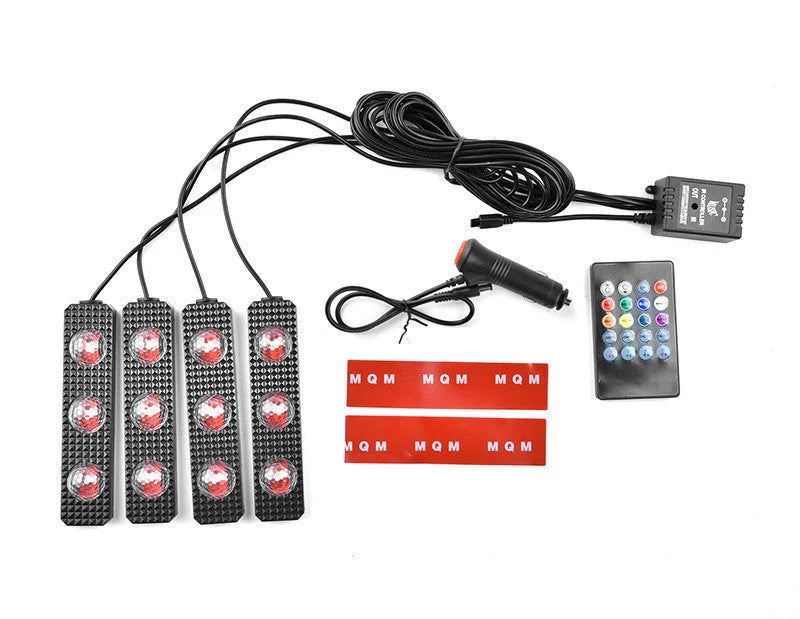 Foot Soles Full Of Stars LED Car Atmosphere Light with wireless sound control