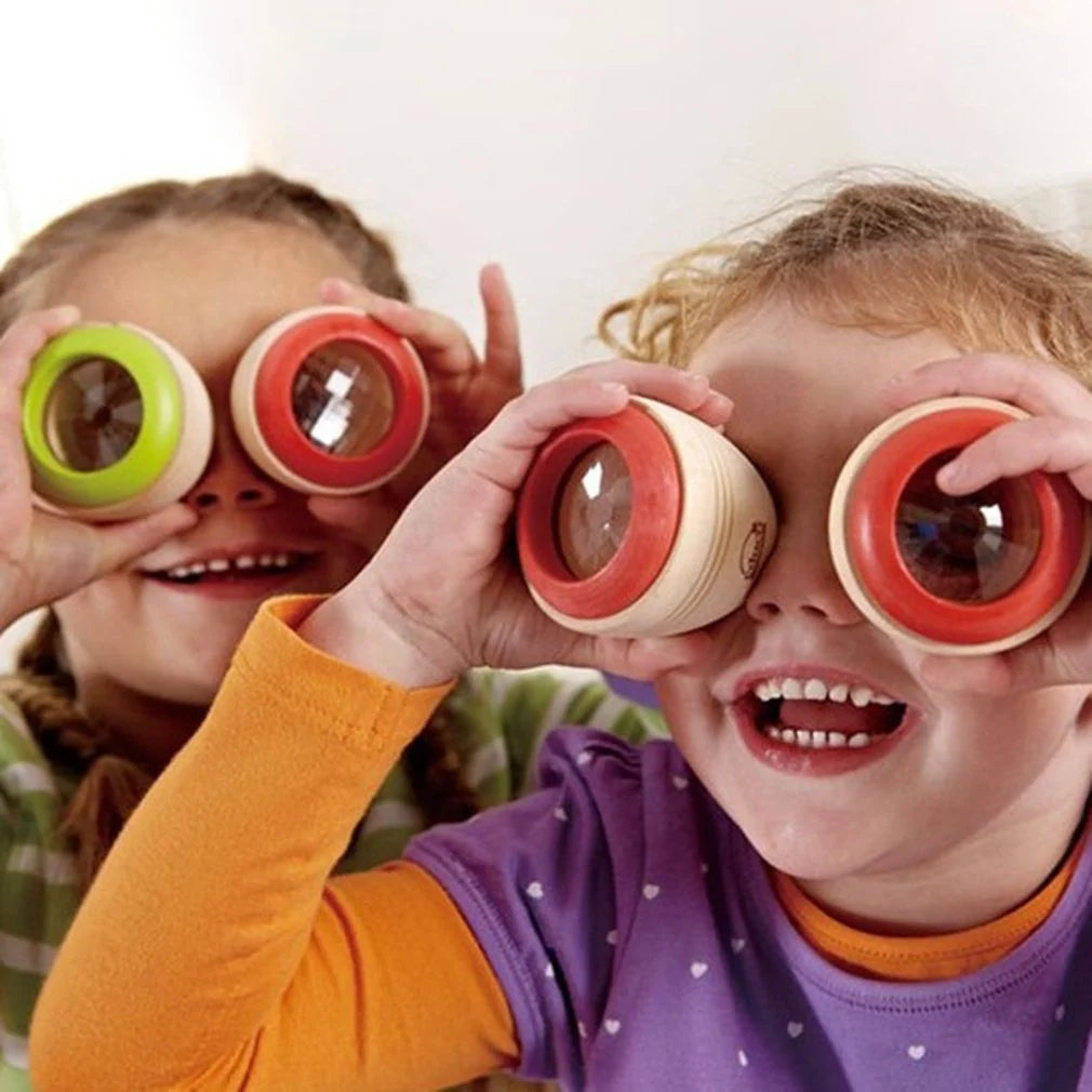 Wooden Magic Kaleidoscope educational toy for children with colourful visual effects