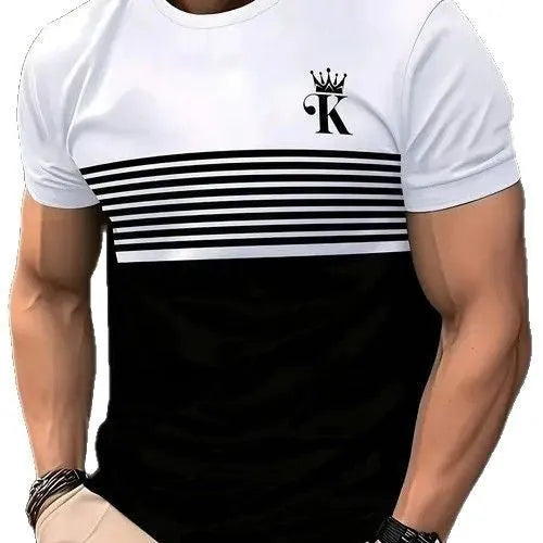Men's loose fit short sleeve polyester t-shirt in multiple colour options with size range displayed