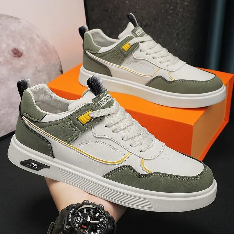 Men's low-top canvas sneakers in black with mesh lining and leather stitching detail.