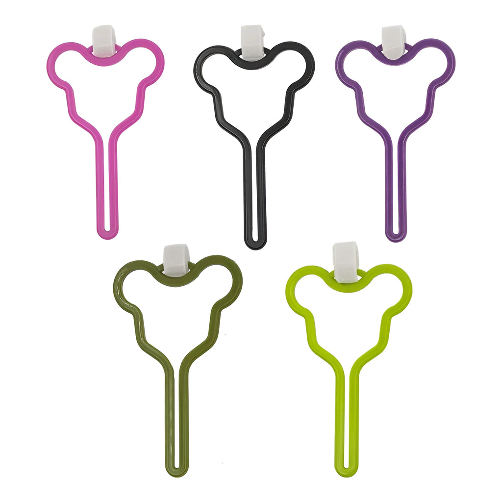 Dog poop bag holder with hands-free clip and hook and loop fastener for leash attachment